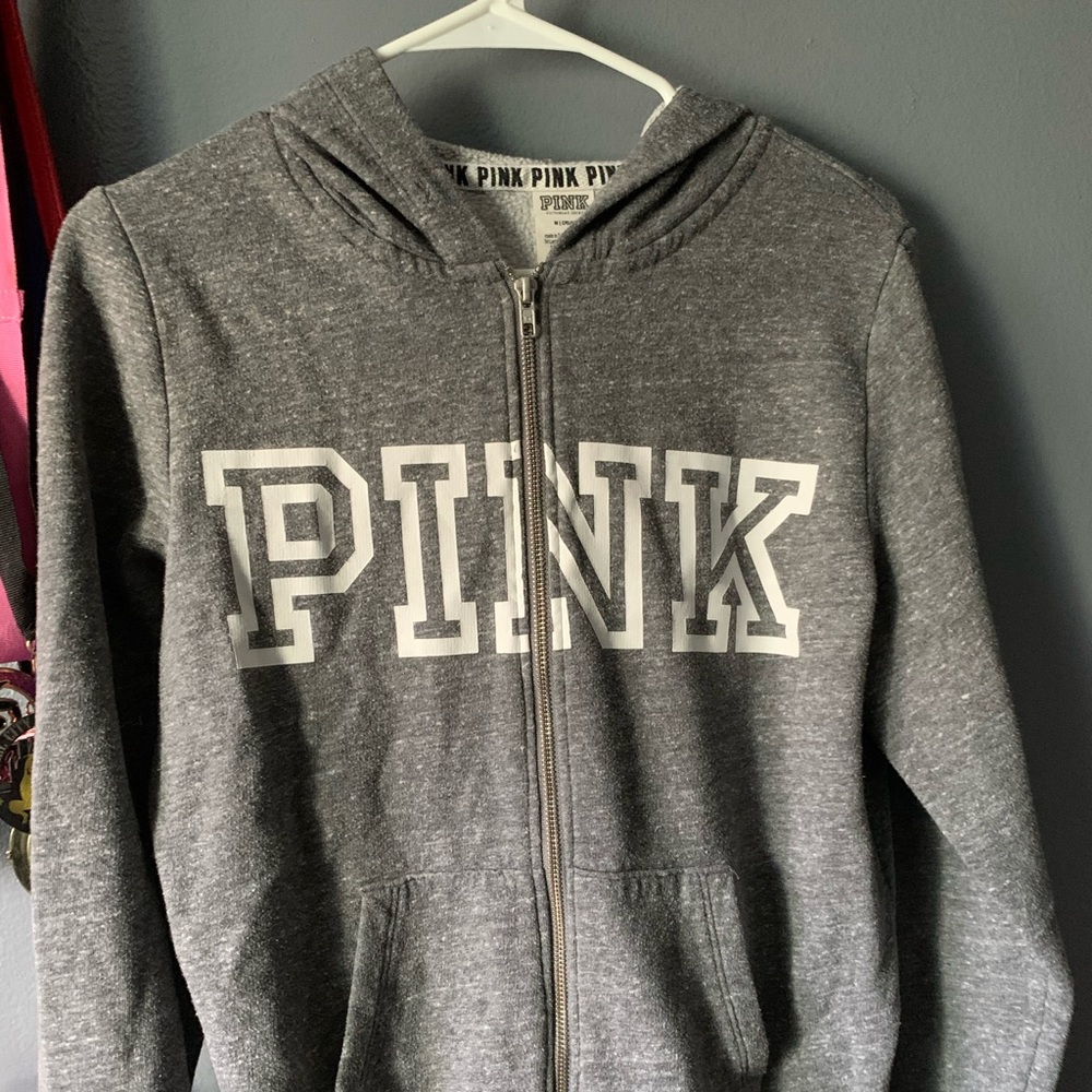 gray jacket from pink